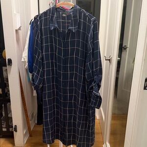 Alfani Navy Plaid Dress